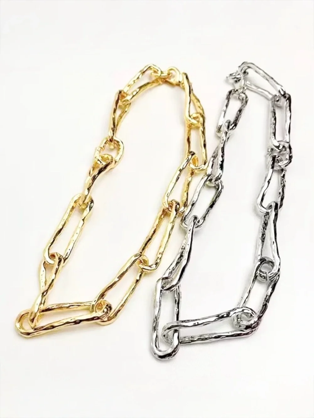 NEW Brut Twisted Molten Metal Gold Chain Link Necklace AU20